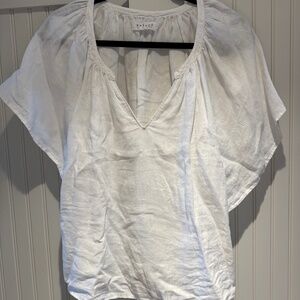 Velvet Linen Flutter Top